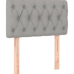 vidaXL Hoofdbord 80x7x78/88 cm stof lichtgrijs