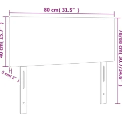 vidaXL Hoofdbord 80x5x78/88 cm stof taupe