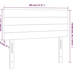 vidaXL Hoofdbord 80x5x78/88 cm stof taupe