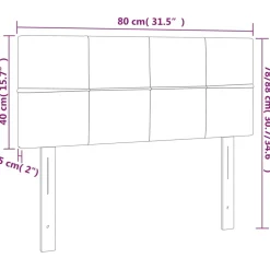 vidaXL Hoofdbord 80x5x78/88 cm stof taupe