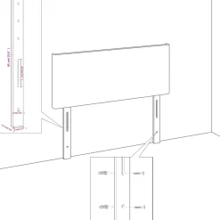 vidaXL Hoofdbord 80x5x78/88 cm stof taupe
