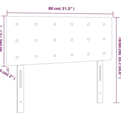 vidaXL Hoofdbord 80x5x78/88 cm stof zwart