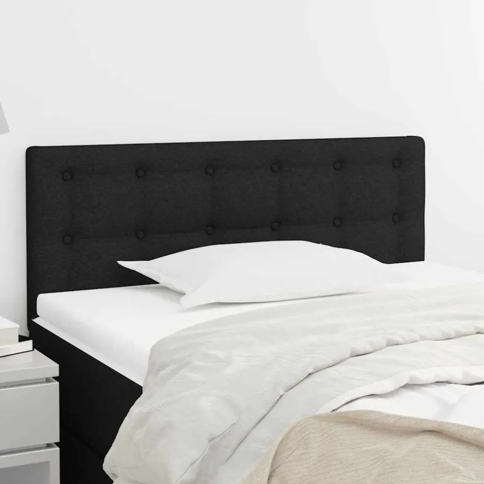 vidaXL Hoofdbord 80x5x78/88 cm stof zwart