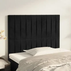vidaXL Hoofdbord zwart 80x5x118/128 cm fluweel
