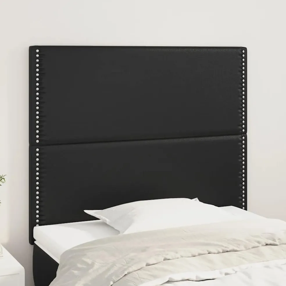 vidaXL Hoofdbord zwart 90x5x118/128 cm kunstleer