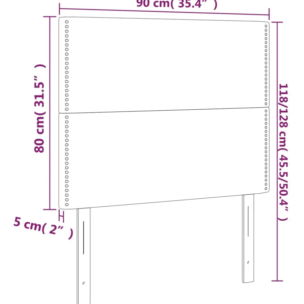 vidaXL Hoofdbord zwart 90x5x118/128 cm kunstleer