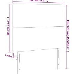 vidaXL Hoofdbord zwart 80x5x118/128 cm kunstleer