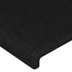vidaXL Hoofdbord zwart 80x5x118/128 cm stof