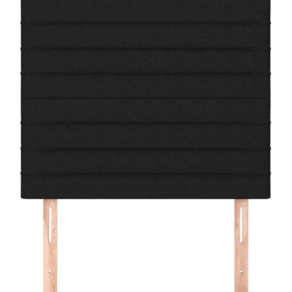 vidaXL Hoofdbord zwart 80x5x118/128 cm stof