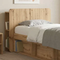 vidaXL Hoofdeinde kas Artisanaal eiken 80 cm Bewerkt hout