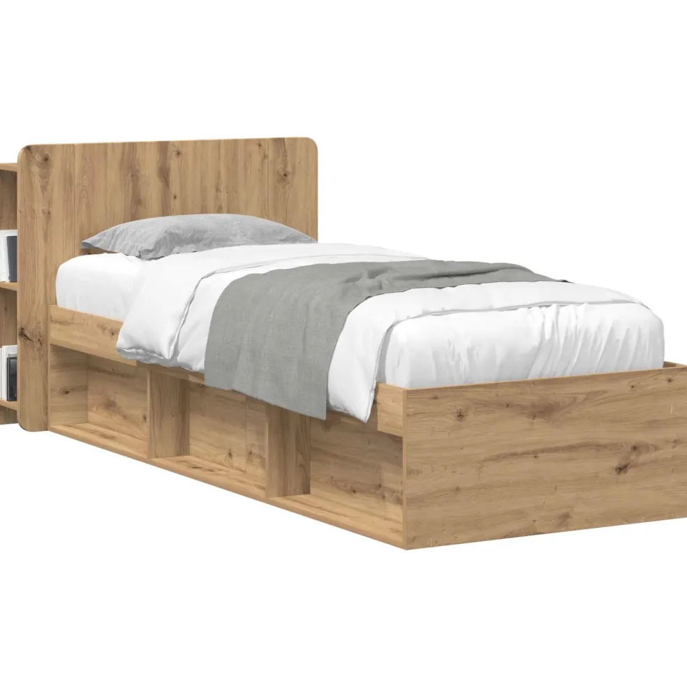 vidaXL Hoofdeinde kas Artisanaal eiken 80 cm Bewerkt hout