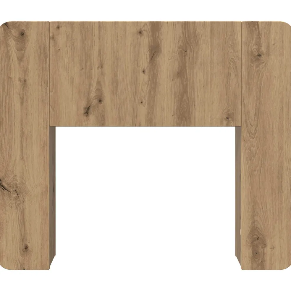 vidaXL Hoofdeinde kas Artisanaal eiken 80 cm Bewerkt hout