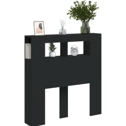 vidaXL Hoofdeinde met LED 100x18,5x103,5 cm bewerkt hout zwart