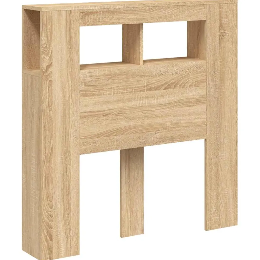 vidaXL Hoofdeinde met LED 100x18,5x103,5 cm bewerkt hout sonoma eiken