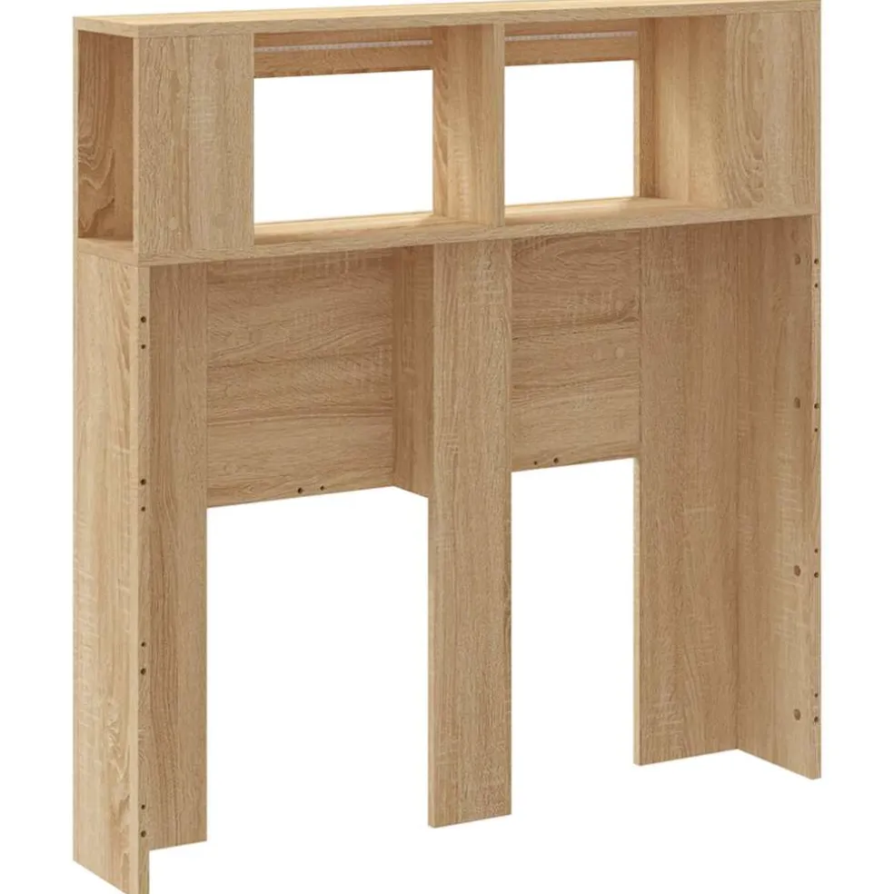 vidaXL Hoofdeinde met LED 100x18,5x103,5 cm bewerkt hout sonoma eiken