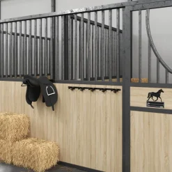 vidaXL Hoofdstelhouder voor 5 hoofdstellen met 5 haken ijzer zwart