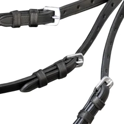 vidaXL Hoofdstel leer met gecombineerde neusriem, teugels en bit zwart cob