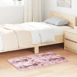 vidaXL Hoogpolig vloerkleed NAVARRA 60x100 cm polyester stoffig roze