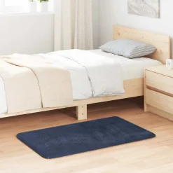 vidaXL Hoogpolig vloerkleed NAVARRA 60x100 cm polyester marineblauw