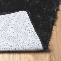vidaXL Hoogpolig vloerkleed NAVARRA 60x100 cm polyester zwart