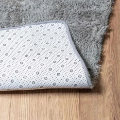 vidaXL Hoogpolig vloerkleed NAVARRA 60x100 cm polyester lichtgrijs