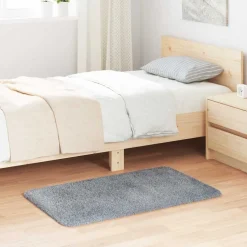 vidaXL Hoogpolig vloerkleed NAVARRA 60x100 cm polyester lichtgrijs