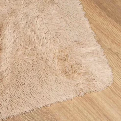 vidaXL Hoogpolig vloerkleed NAVARRA 60x100 cm polyester beige