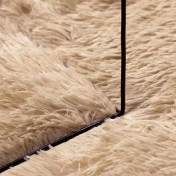 vidaXL Hoogpolig vloerkleed NAVARRA 60x100 cm polyester beige
