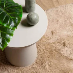 vidaXL Hoogpolig vloerkleed NAVARRA 60x100 cm polyester beige
