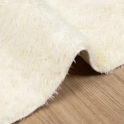 vidaXL Hoogpolig vloerkleed NAVARRA 60x100 cm polyester crèmekleurig