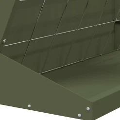 vidaXL Hooi Feeder Olijfgroen 71 x 33 x 70 cm 5 kg Koudgewalst Staal