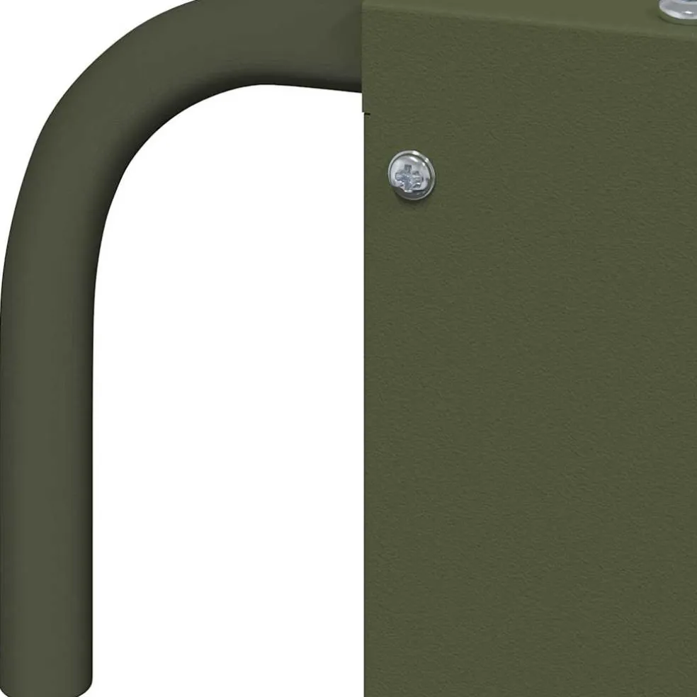 vidaXL Hooi Feeder Olijfgroen 71 x 33 x 70 cm 5 kg Koudgewalst Staal