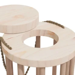 vidaXL Hooiruif voor konijnen Ø15x25,5 cm massief vurenhout