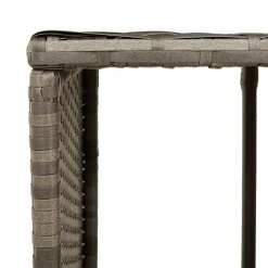vidaXL Hottub-ombouw poly rattan massief acaciahout grijs