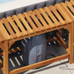 vidaXL Hot Tub Omgeving Massief Acaciahout Bruin