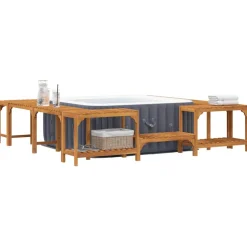 vidaXL Hot Tub Omgeving Massief Acaciahout Bruin