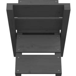 vidaXL Houtblokhouder 47x39,5x48 cm massief grenenhout grijs