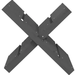 vidaXL Houtblokhouder 47x39,5x48 cm massief grenenhout grijs