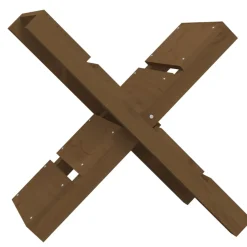 vidaXL Houtblokhouder 47x39,5x48 cm massief grenenhout honingbruin