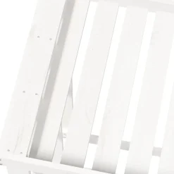 vidaXL Houtblokhouder 108x52x106 cm massief grenenhout wit