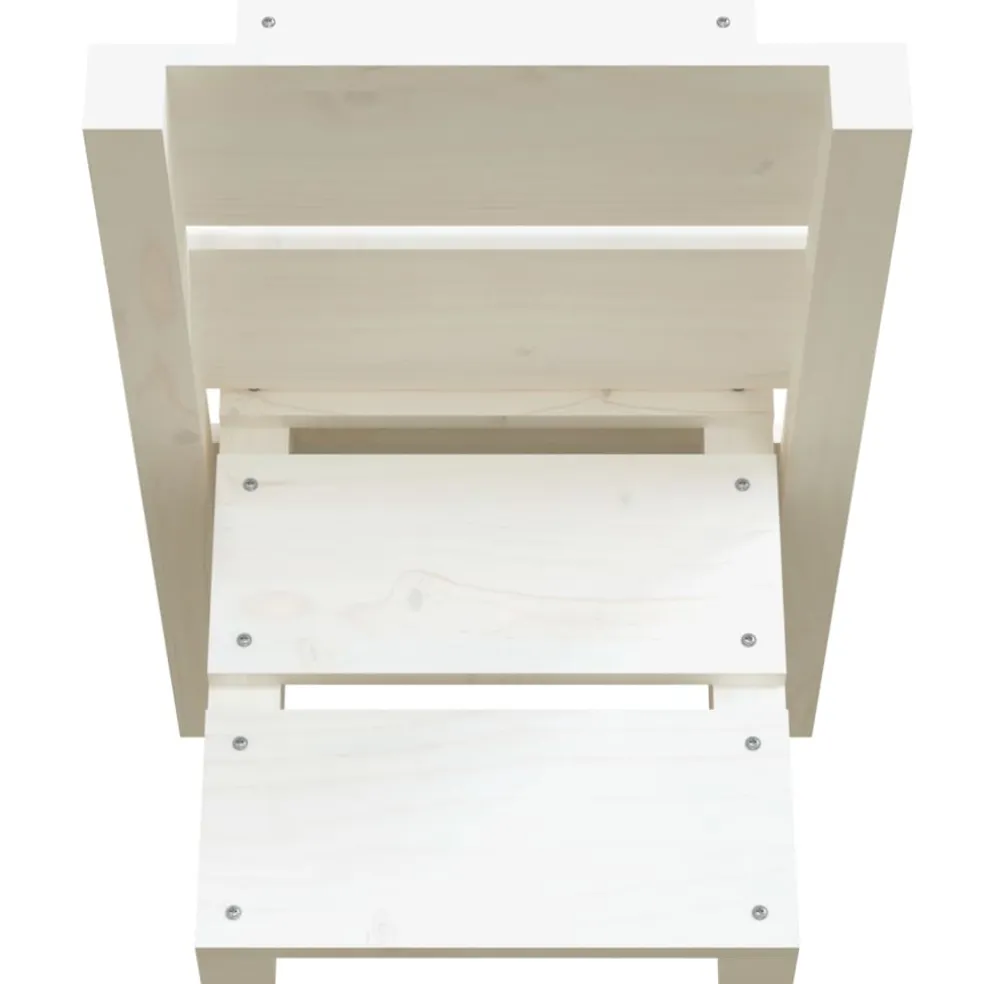vidaXL Houtblokhouder 47x39,5x48 cm massief grenenhout wit