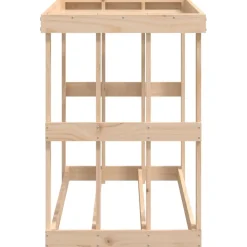 vidaXL Houtblokhouder 108x52x74 cm massief grenenhout
