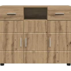 vidaXL Houten Kast Artisan Eiken Bewerkt hout