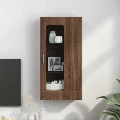 vidaXL Houten Kast Bruin Eiken Bewerkt hout