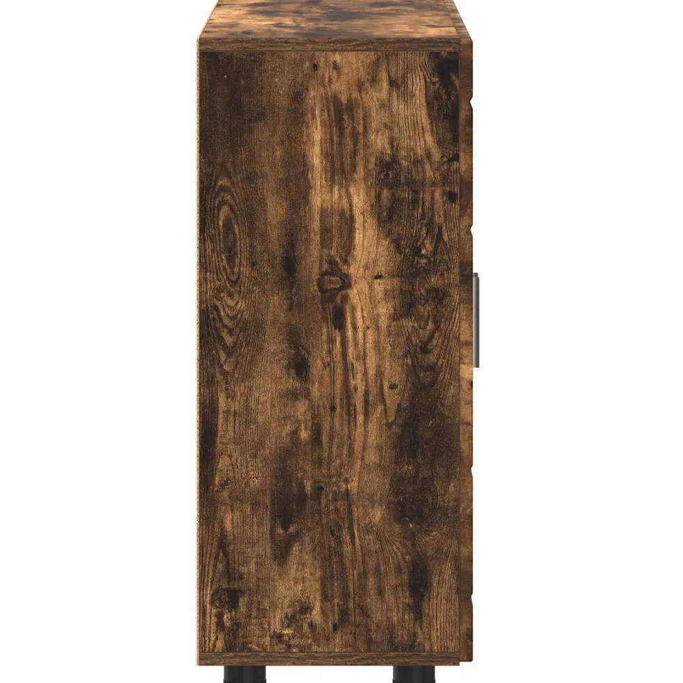 vidaXL Houten Kast Gerookt eiken Bewerkt hout