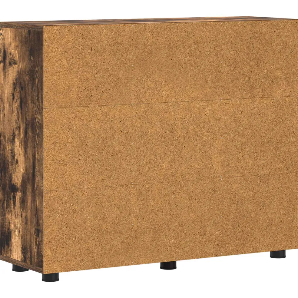 vidaXL Houten Kast Gerookt eiken Bewerkt hout
