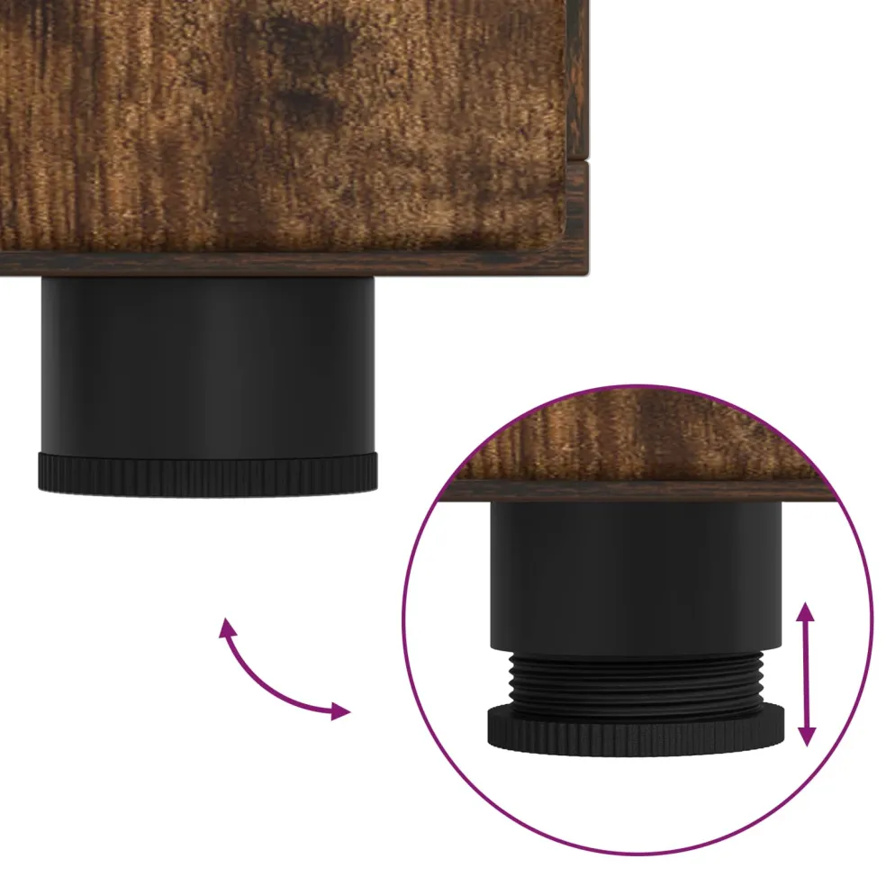 vidaXL Houten Kast Gerookt eiken Bewerkt hout