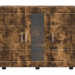 vidaXL Houten Kast Gerookt eiken Bewerkt hout
