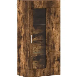 vidaXL Houten Kast Gerookt eiken Bewerkt hout