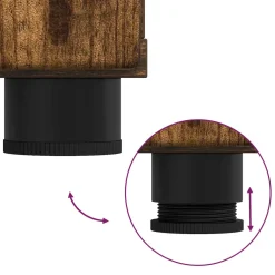 vidaXL Houten Kast Gerookt eiken Bewerkt hout